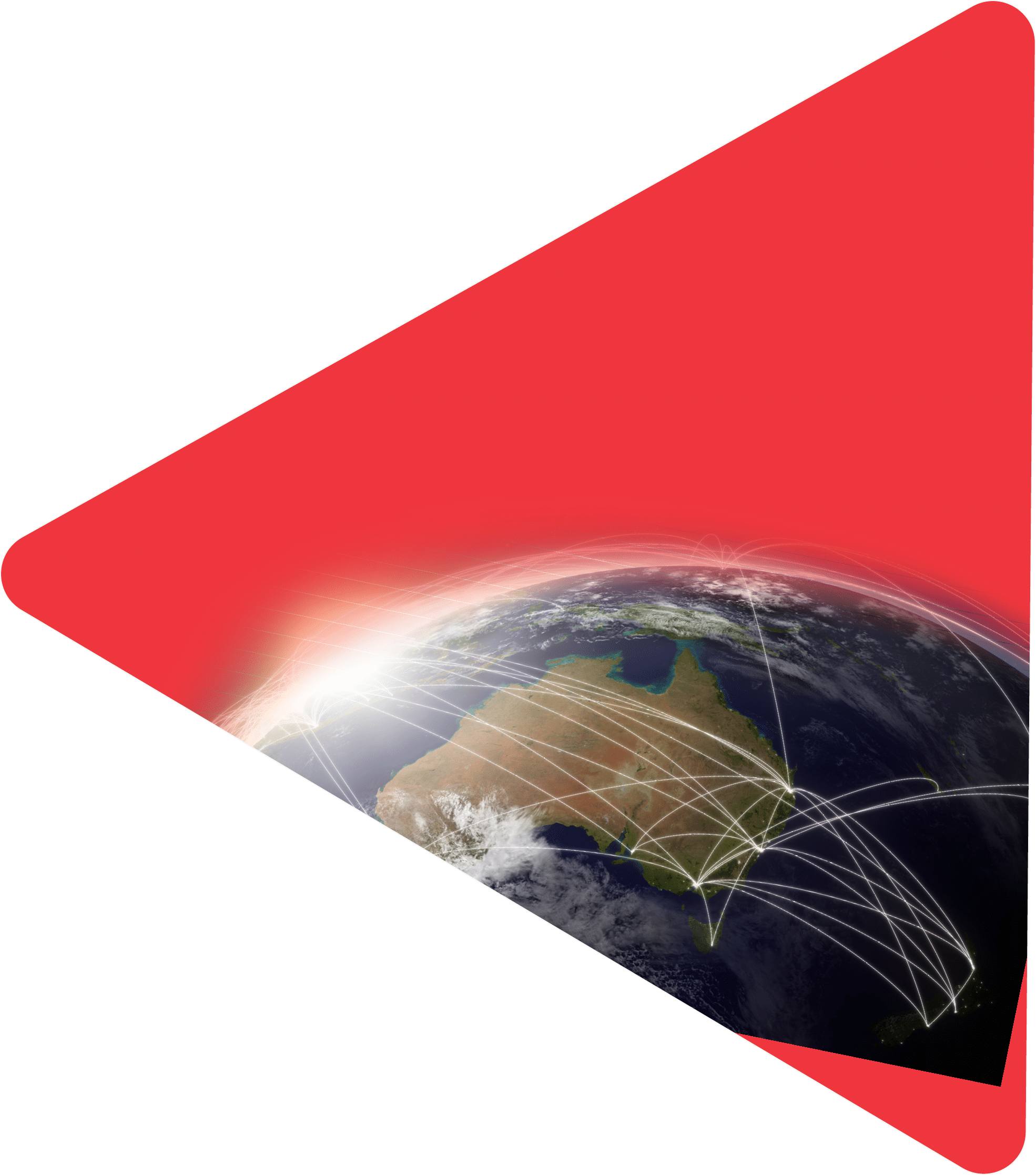 Australia with network representing major air traffic routes. Elements of this image furnished by NASA.
